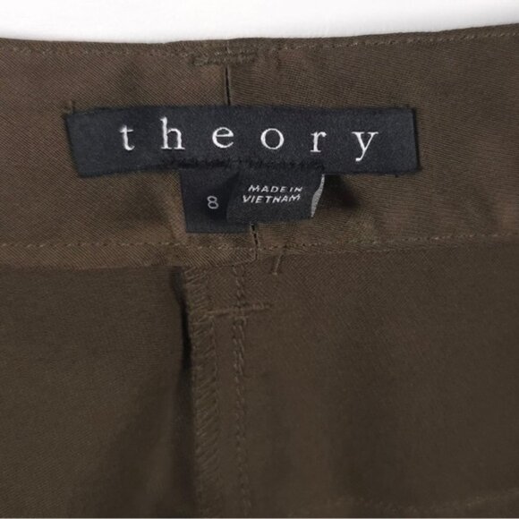 theory HANNON B/SPLENDOR Cargo Pants Tapered Satin F1009210 Size 8 - Picture 5 of 12